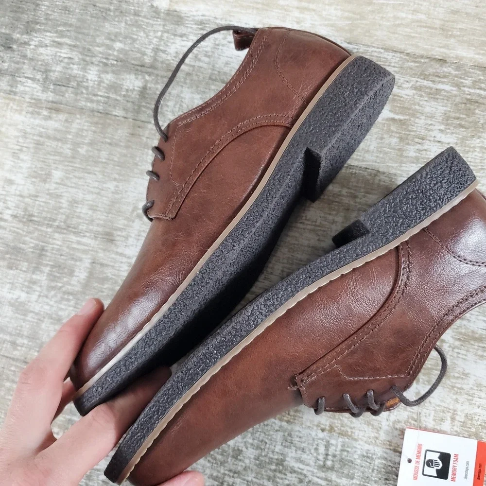 Deer Stags Zander Toddler Shoes Sz 5 M Brown Almond Toe Lace Up Oxfords